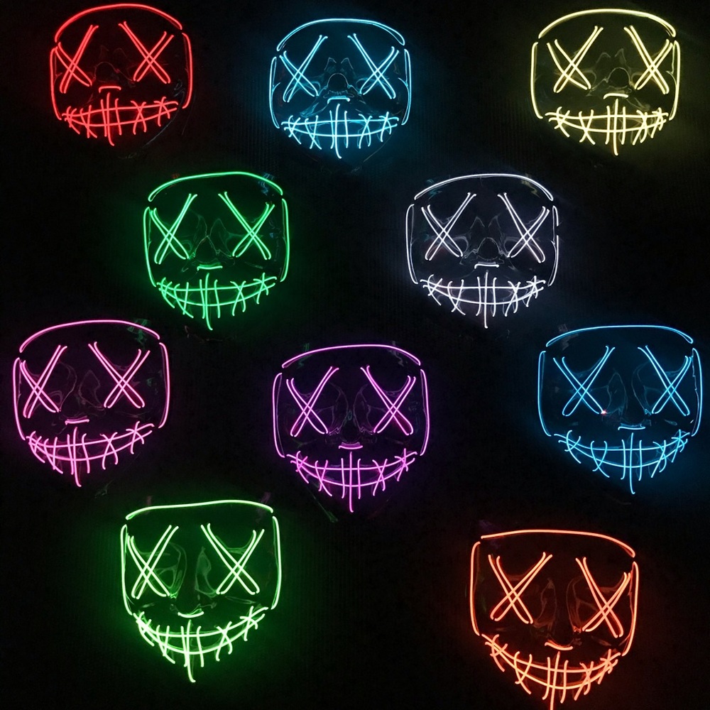 4 x purge LED light Halloween masks